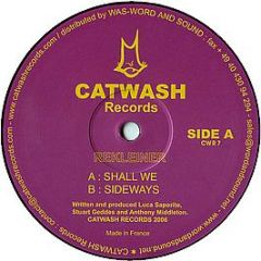 Rekleiner - Shall We / Sideways - Catwash Records