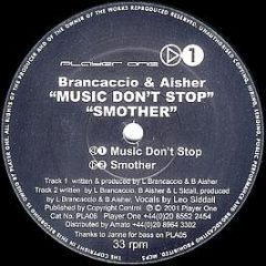 Brancaccio & Aisher - Music Don't Stop - Player One Records