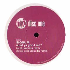 Signum - What Ya Got 4 Me? 2002 (Remixes Pt1) - Tidy Trax