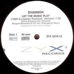 Shannon - Let The Music Play - Zyx Records