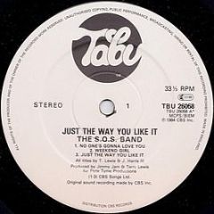 The S.O.S. Band - Just The Way You Like It - Tabu Records
