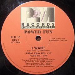 Power Fun - I Want - Plm Records