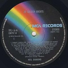 Neil Diamond - 20 Golden Greats - MCA