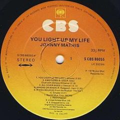 Johnny Mathis - You Light Up My Life - CBS