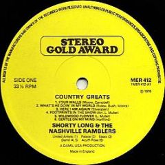 Shorty Long And The Nashville Ramblers - Country Greats - Stereo Gold Award