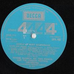 Ronnie Aldrich And The His Two Pianos* With London - The World Of Burt Bacharach - Decca