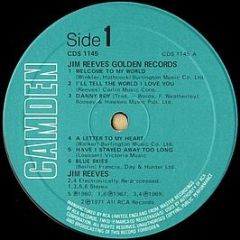 Jim Reeves - Jim Reeves' Golden Records - Camden