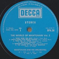 Mantovani And His Orchestra - The World Of Mantovani Vol. 2 - Decca