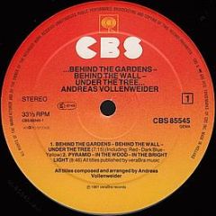 Andreas Vollenweider - ...Behind The Gardens - Behind The Wall - Under The Tree... - CBS