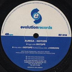 Auriga - Isotope - Evolution Records