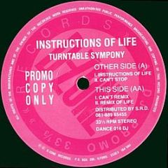 Turntable Symphony - Instructions Of Life - D-Zone Records