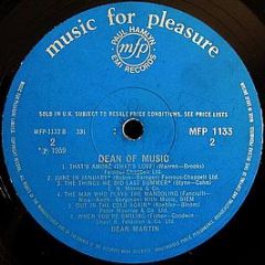 Dean Martin - Dean Of Music - Music For Pleasure