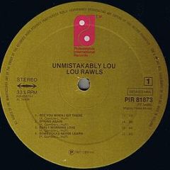 Lou Rawls - Unmistakably Lou - Philadelphia International Records