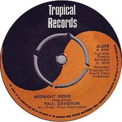 Paul Davidson / The Organization - Midnight Rider - Tropical Records