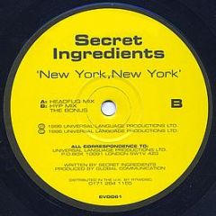 Secret Ingredients - New York, New York - Evolution