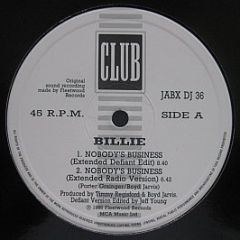 Billie - Nobody's Business - Club