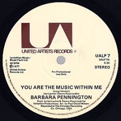 Barbara Pennington - You Are The Music Within Me - United Artists Records
