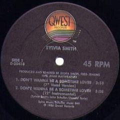 Sylvia Smith - Don't Wanna Be A Sometime Lover - Qwest Records