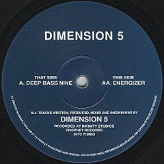 Dimension 5 - Deep Bass Nine / Energizer - Prophet Records