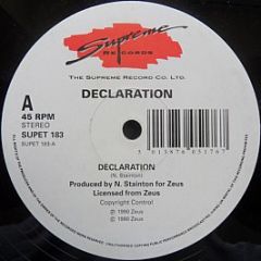 Declaration - Declaration - Supreme Records