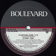 Cyndi Cee - Starting Over - Boulevard Records