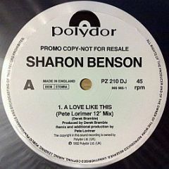 Sharon Benson - A Love Like This - Polydor
