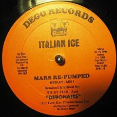 Italian Ice - Mars Re-Pumped / Pizza Boy A Re-Mix - Dego Records