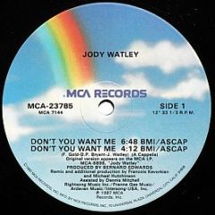 Jody Watley - Don't You Want Me - MCA