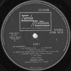 Marvin Gaye - Marvin Gaye Live! - Tamla Motown