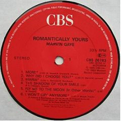Marvin Gaye - Romantically Yours - CBS