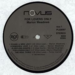 Marion Meadows - For Lovers Only - Novus