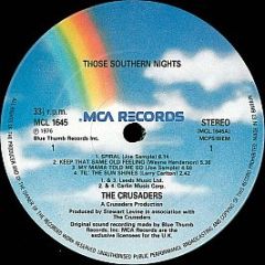 The Crusaders - Those Southern Knights - MCA
