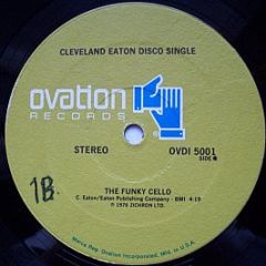 Cleveland Eaton  - The Funky Cello / Bama Boogie Woogie - Ovation Records