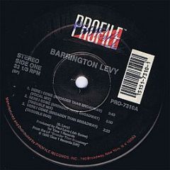 Barrington Levy - Here I Come (Broader Than Broadway) - Profile Records
