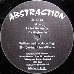 Tim Davies, John Williams - Nu Generator - Abstraction Records