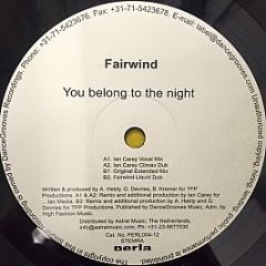 Fairwind - You Belong To The Night - Perla Recordings