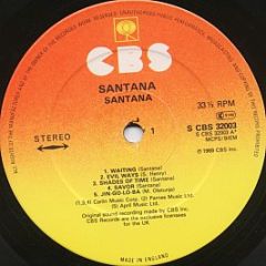 Santana - Santana (Reissue) - CBS