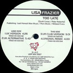 Lisa Frazier - Too Late - UDP