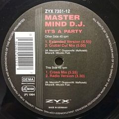 Master Mind D.J. - It's A Party - ZYX Music