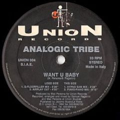 Analogic Tribe - Want U Baby - Union Records