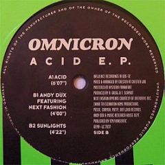 Omnicron - Acid E.P. - Influence Recordings