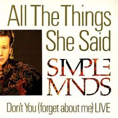 Simple Minds - All The Things She Said - Virgin
