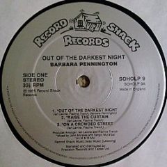 Barbara Pennington - Out Of The Darkest Night - Record Shack Records