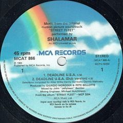 Shalamar / Giorgio Moroder - Deadline U.S.A. / Deadline U.S.A. (Dub Version) / Knock Me On My Feet (Instrumental) - MCA