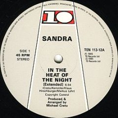 Sandra - In The Heat Of The Night - 10 Records