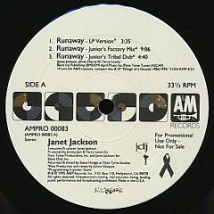 Janet Jackson - Runaway / When I Think Of You - A&M Records