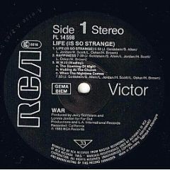 WAR - Life (Is So Strange) - Rca Victor