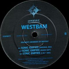 WestBam Presents Members Of Mayday - Sonic Empire - Low Spirit Recordings UK