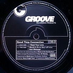 Good Time Connection - I Need Your Love - Groove Recording Products