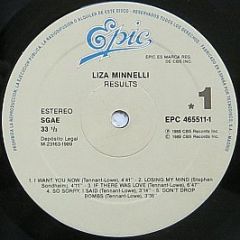 Liza Minnelli - Results - Epic